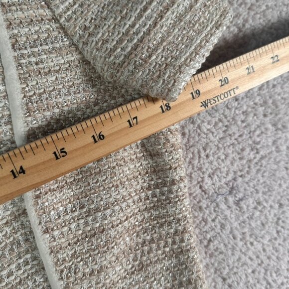 St John Womens Midi Dress Tweed Wool Blend Cream Sz 6 Made in USA Luxury Formal - Picture 11 of 12